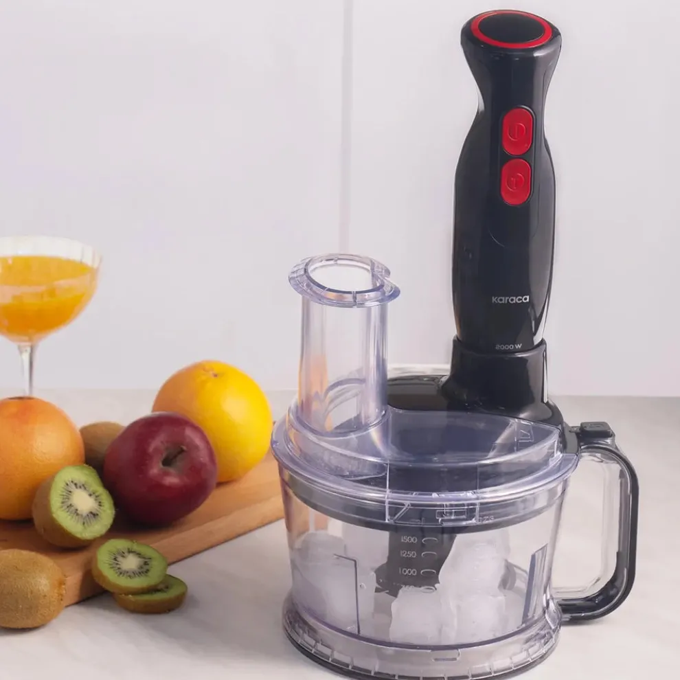 Karaca Pro-Multimax 6 in 1 Multi Purpose Food Processor, 2000W, Black