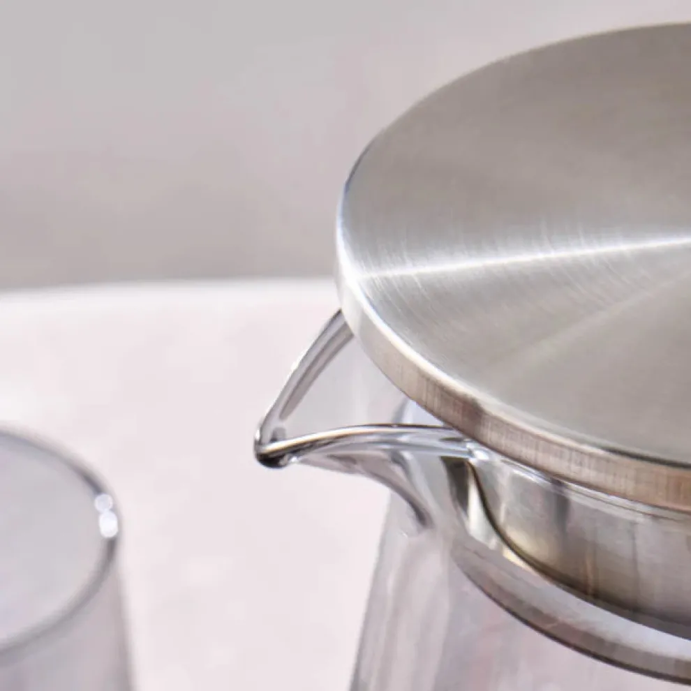 Karaca Serene 7-Piece Tumbler Glass Set, Anthracite