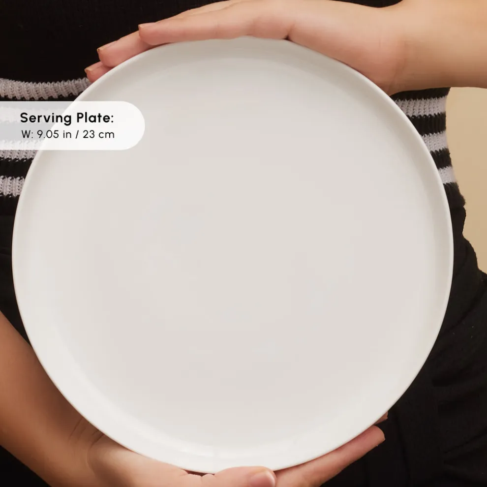 Karaca Stream Pure Favaro 38-Piece Serveware Set for 6 People, White