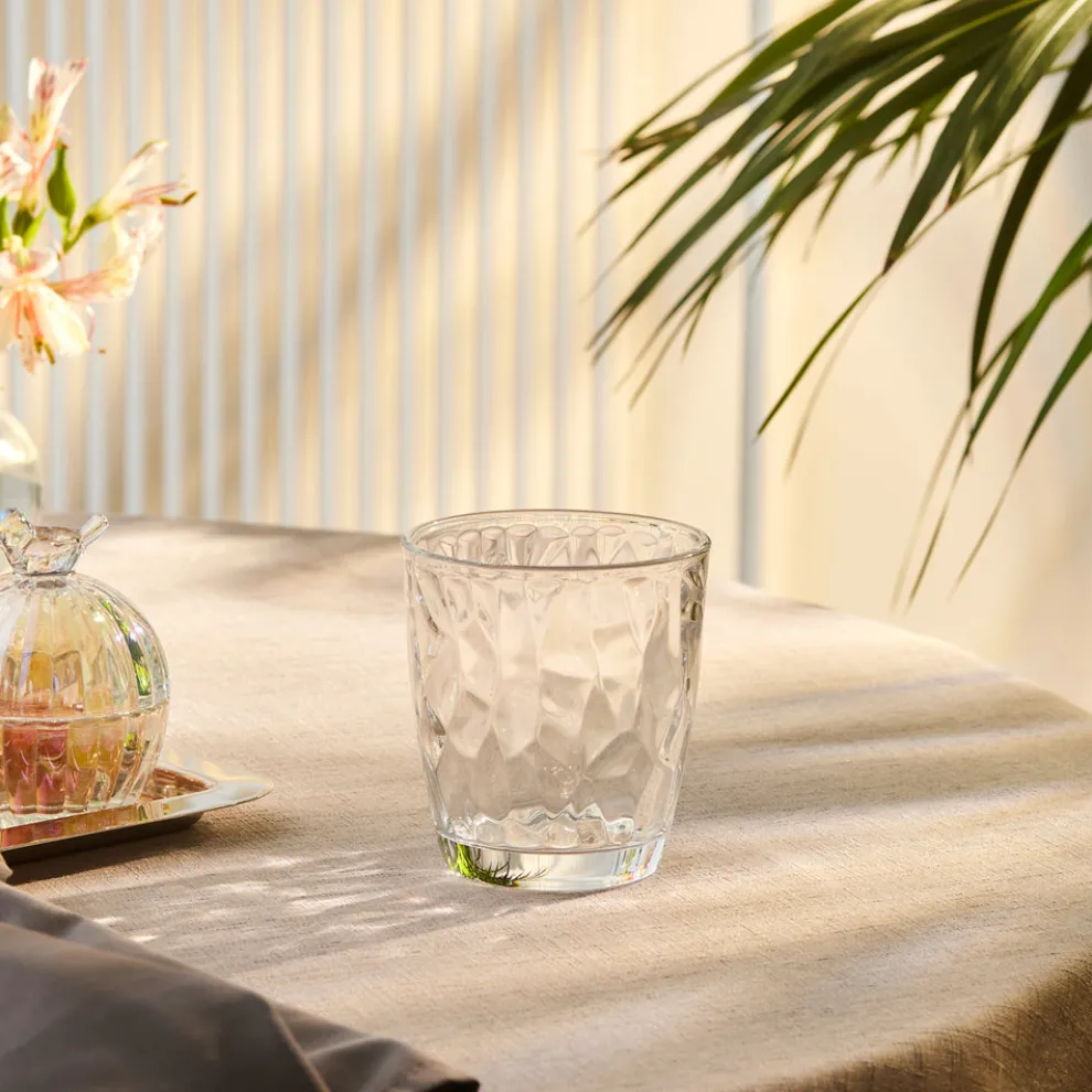 Karaca Terre Tumbler Glass, 370ml, Transparent