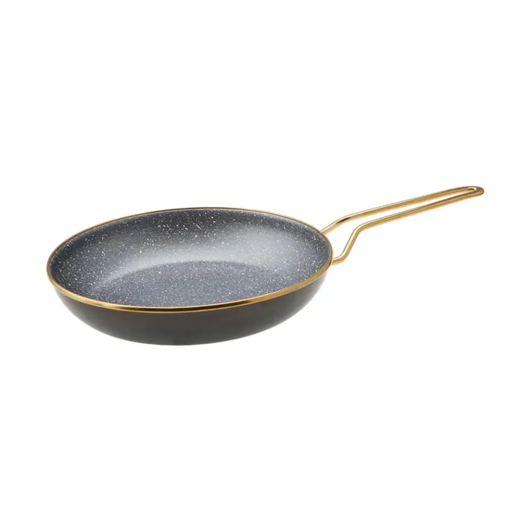 Karaca Troy Enamel Induction Frying Pan, 26cm, Black Gold