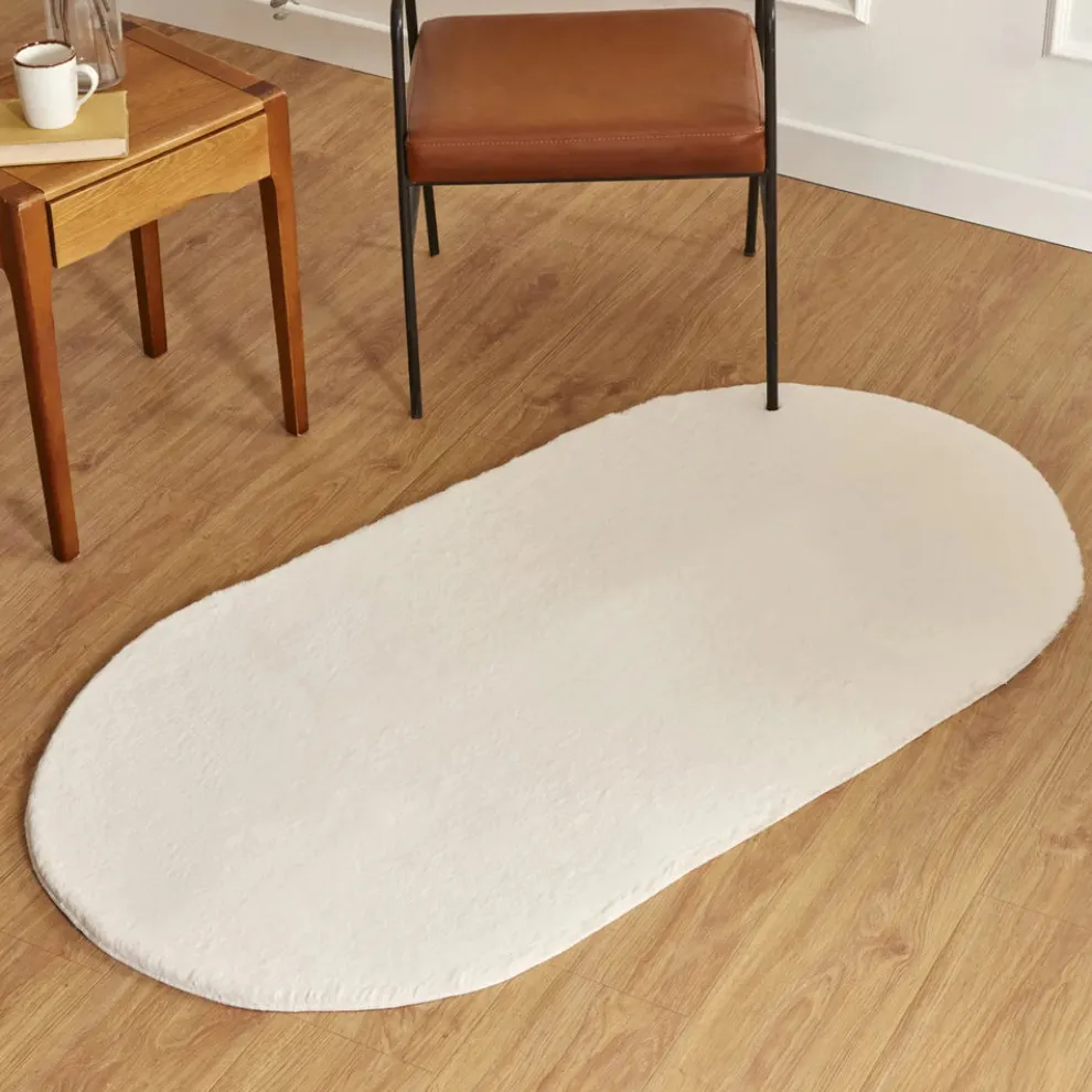 Kasmir Rugs 7/24 Premium Faux Fur Rug, 80cmx150cm, Beige