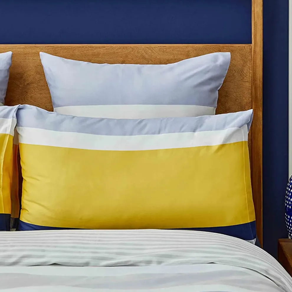 Nautica Home Bold 100% Cotton Duvet Cover Set, Super King, 260cmx220cm, Yellow Multi
