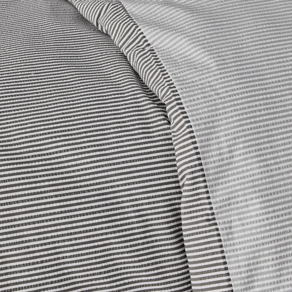 Nautica Home Darya 100% Turkish Cotton Duvet Cover Set, Double, 200cmx200cm, Grey