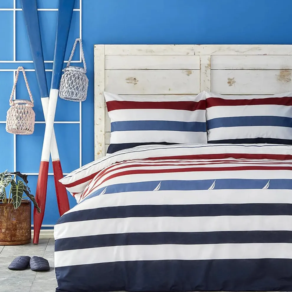 Nautica Home Finn 100% Turkish Cotton Duvet Cover Set, King, 230cmx220cm, Multi