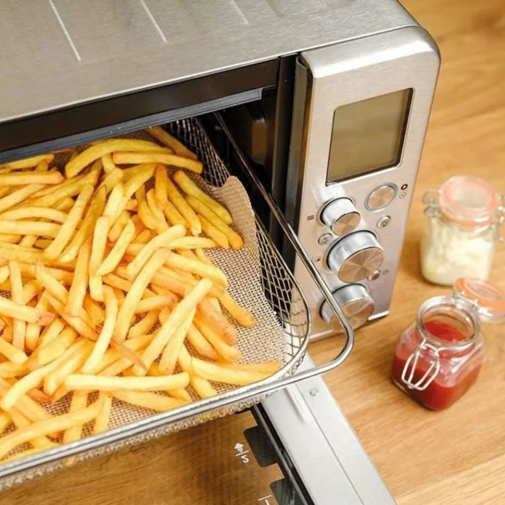 Nostik 2-Piece Rectangular Air Fyer and Oven Liner, Brown